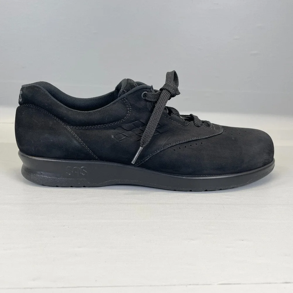 SAS Free Time Shoes Womens Size 8.5 N Black Nubuck Walking Comfort Orthopedic